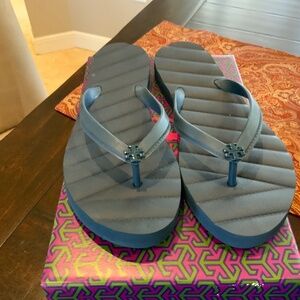 Tory Burch Kira Flip Flops in Deep green,  BNIB, mSRP$88   Summer must have